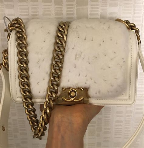 chanel boy bag white and gold|boy chanel bag price.